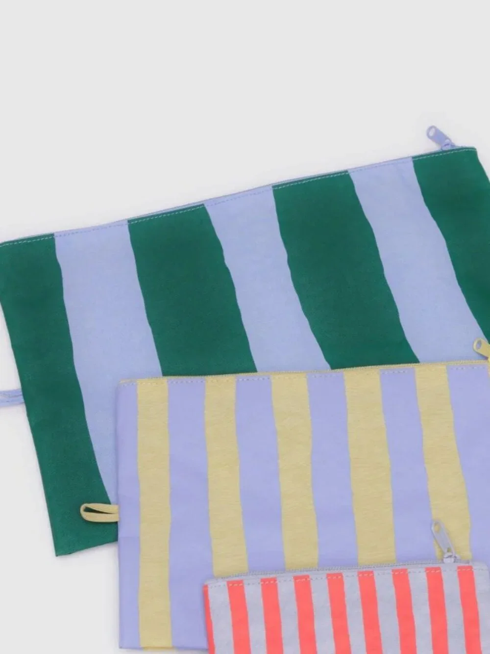 NWOT Baggu Go Pouch Large - Painted Stripe (Green & Blue)